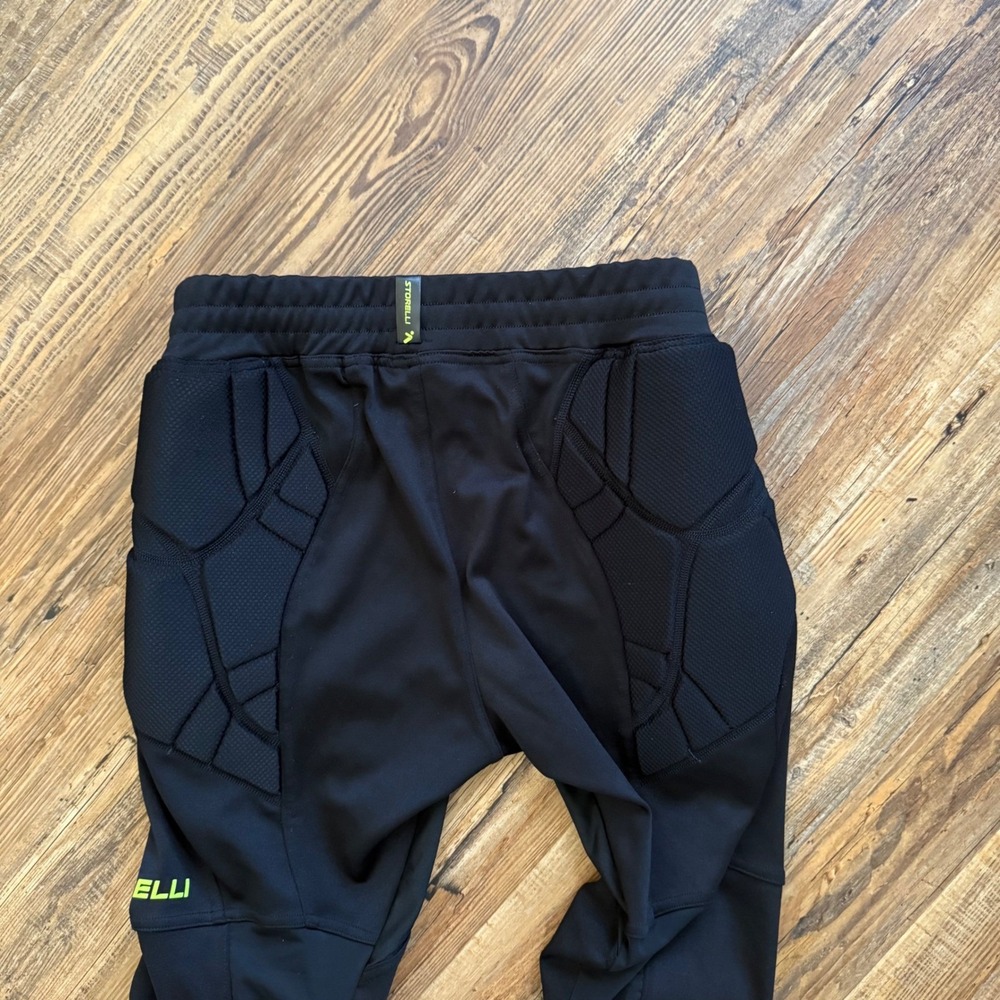 Storelli Exoshield Goalkeeper Training Pants Mens Small Black Padded Soccer View 4